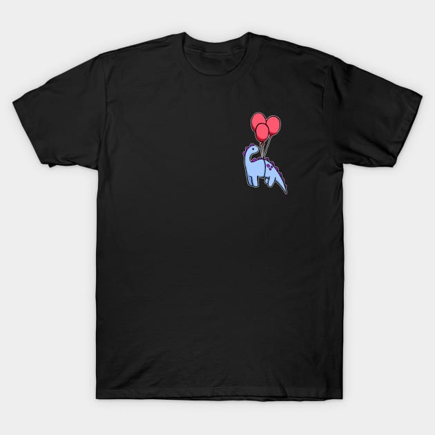 Cute Little Pocket Dinosaur T-Shirt by Downtown Rose